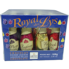 Modrá bedýnka s čokoládovými lahvičkami 108 g